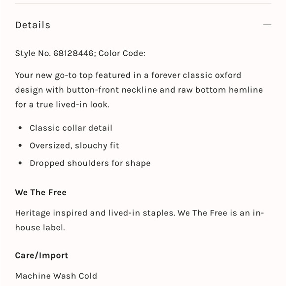 We The Free Smock Oxford Shirt - Picture 7 of 7